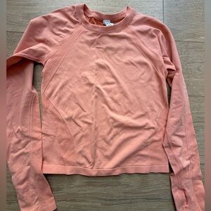 DSG Girls Long Sleeve Performance Top – Peach Pink – Size XS (6–7) – NWT